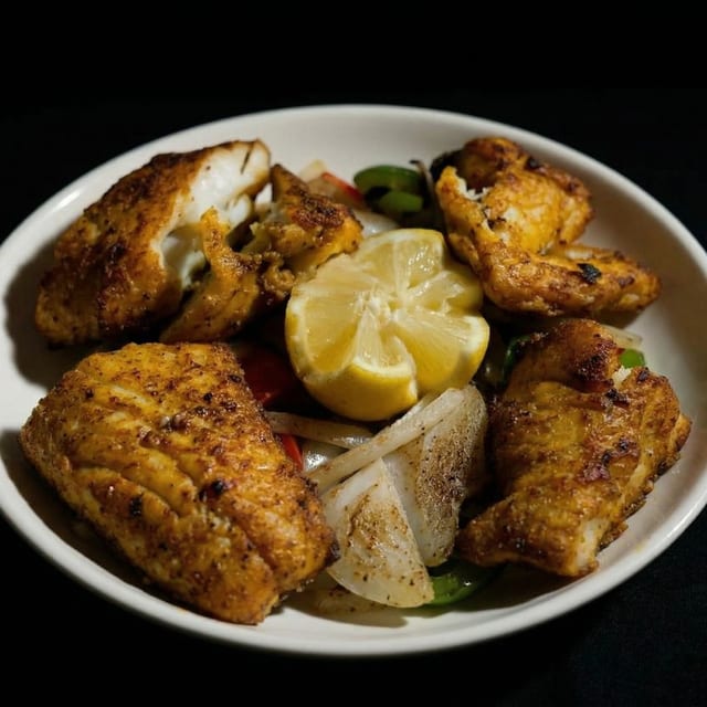 Tandoori Halibut.