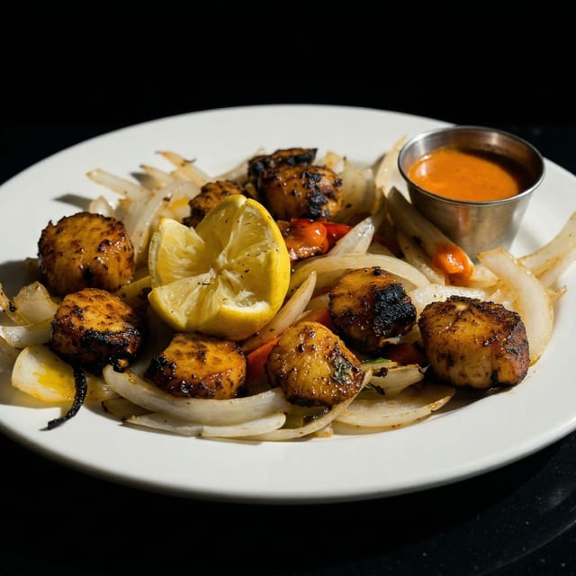 Tandoori Scallops.