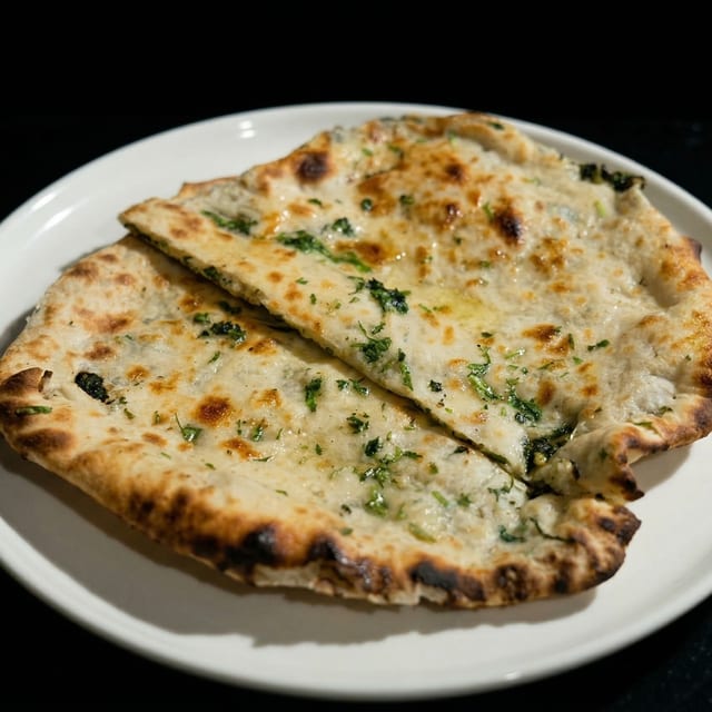Spinach Paneer Naan.
